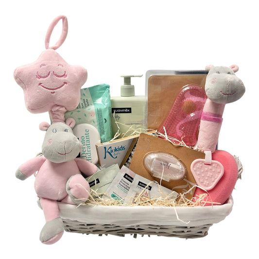 Canastilla Nacimiento Suavi Hipo | Cesta Bebé Suavinex con Peluche Musical