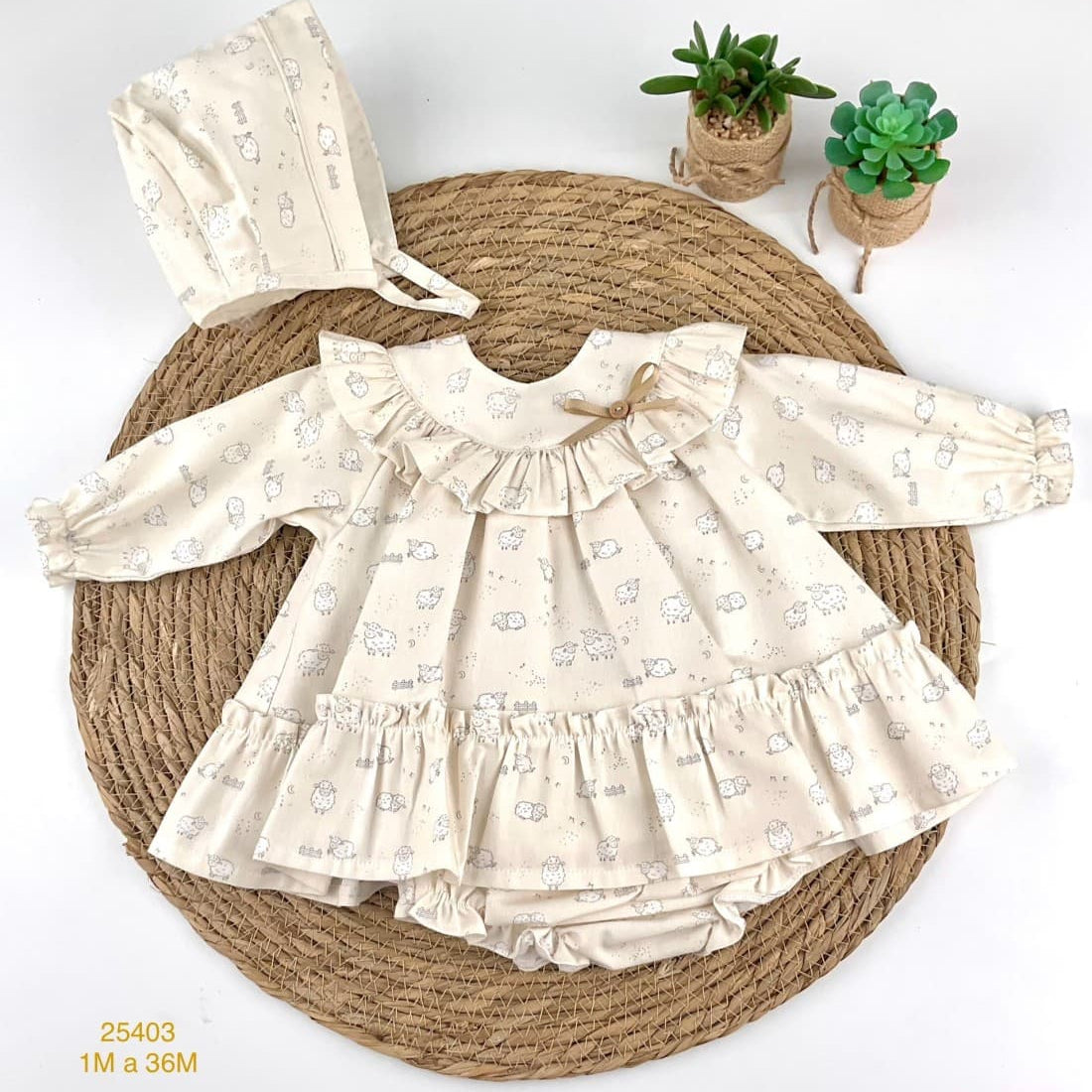 Jesusito bebé de dos piezas ovejitas Baby Ferr 25403