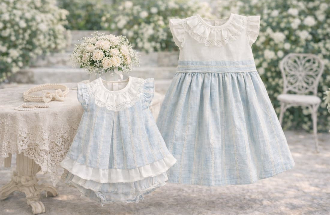 Conjunto bebé niña chambrita y braguita 622026124 – Hecho en España