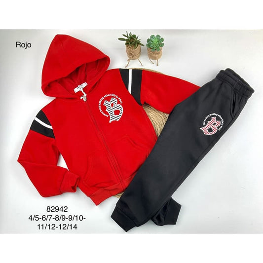Chándal niña deportivo con capucha y pantalón 322182942 – Conjunto cómodo y moderno