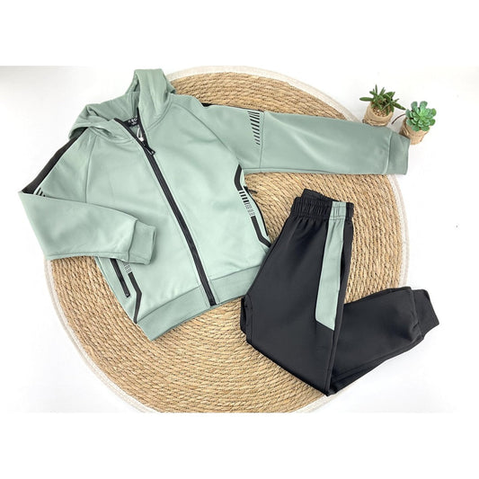 Fato de treino de acetato para menino com fecho e capuz 5221083600 (dos 4 aos 14 anos)