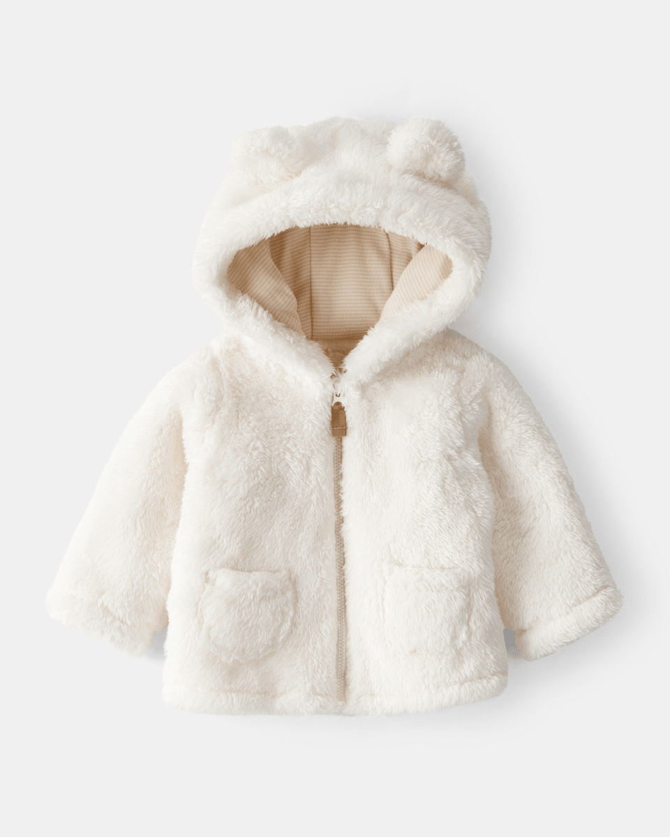 Chaqueta de sherpa blanco