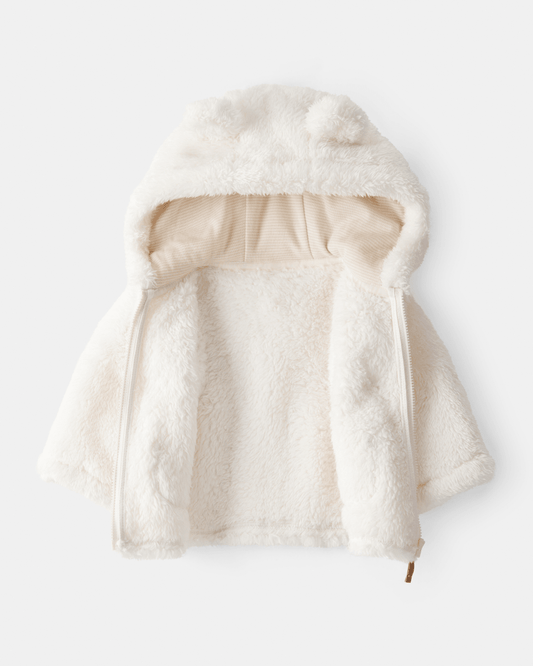 Chaqueta de sherpa blanco