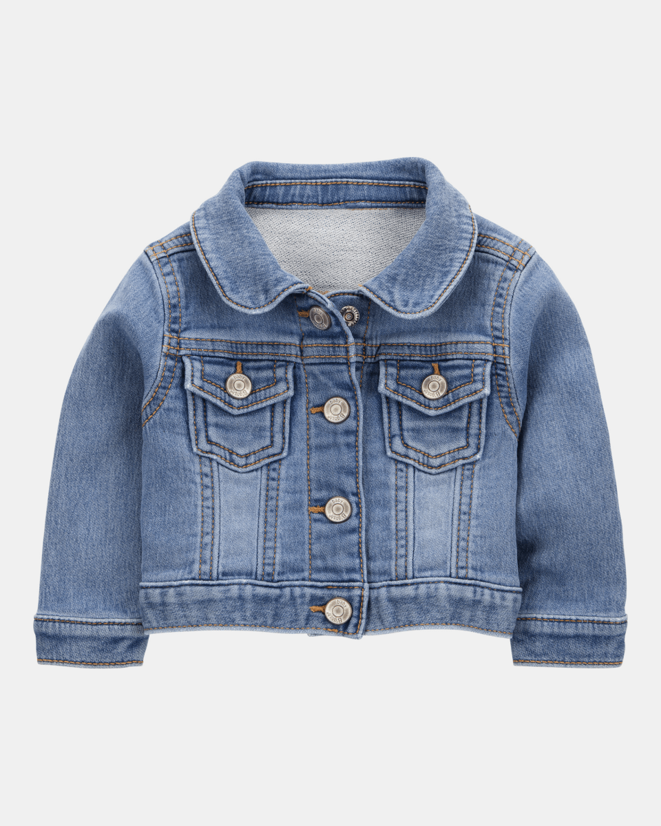 Chaqueta denim clásica con bolsillos