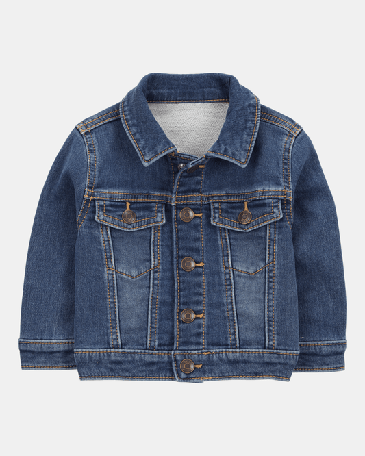 Chaqueta denim clásica con bolsillos