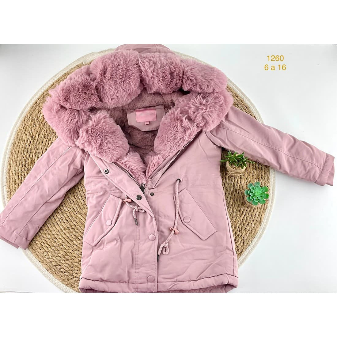 CHAQUETÓN NIÑA 522101260 CAPUCHA CON PELO