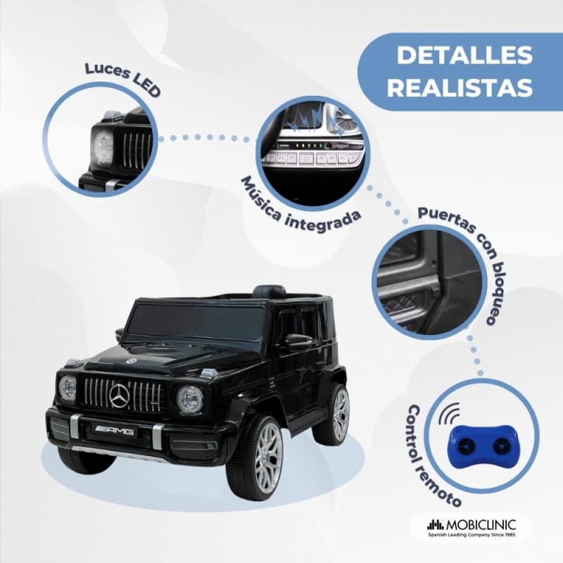Coche eléctrico infantil Mercedes-Benz AMG con mando a distancia y multimedia Mobiclinic MDF-00012/08