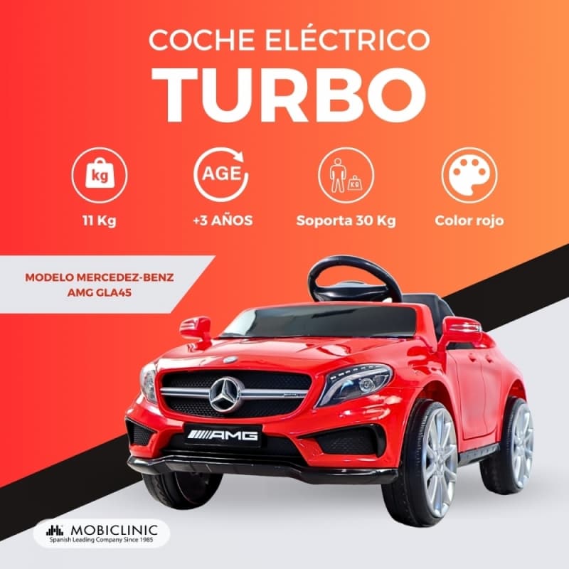 Coche eléctrico infantil Mercedes-Benz AMG GLA45 Mobiclinic– Realismo, seguridad y diversión en cada paseo