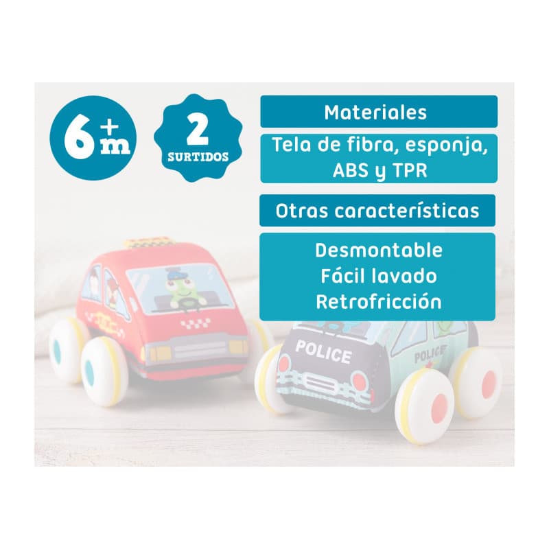 Coche Blando con Ruedas · 11×11×7,5 cm – Kiokids · 221103475