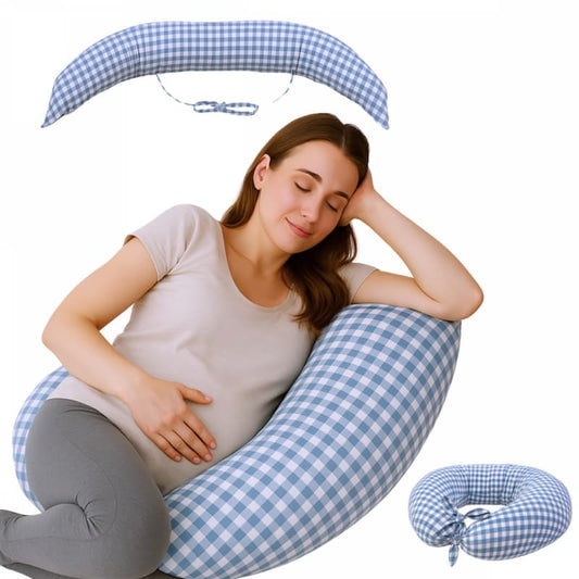 Cojín de Lactancia XXL Aura 3 en 1 Multiposición y Ajustable  Estampado Vichy Mobiclinic  MA-00701/10-GB