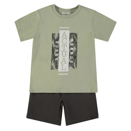 Conjunto niño verano verde y negro Babybol cómodo y moderno 622062308