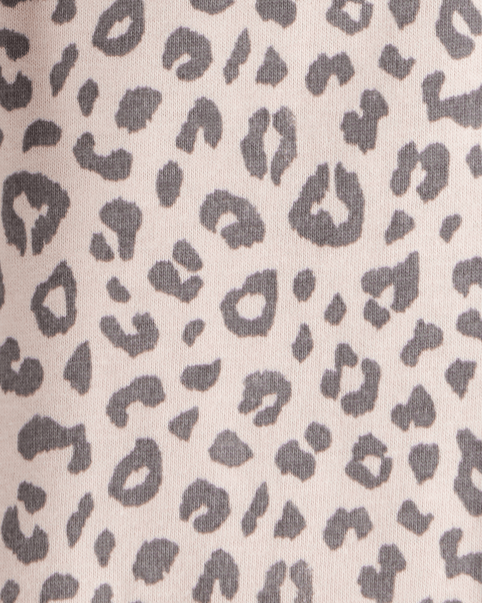 Conjunto 2 piezas con body de lazos y pantalón leopardo