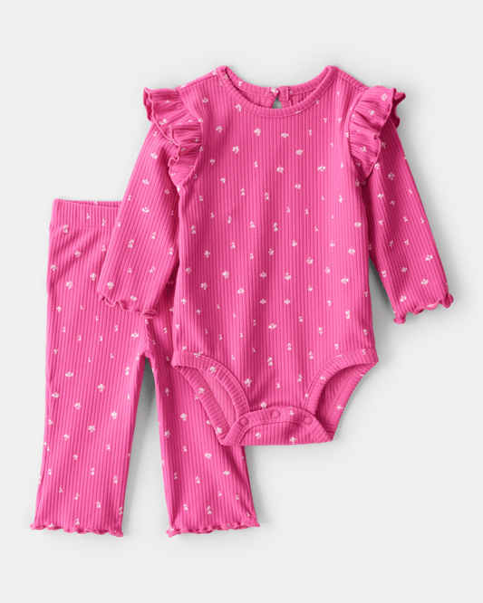 Conjunto 2 piezas con diseño floral