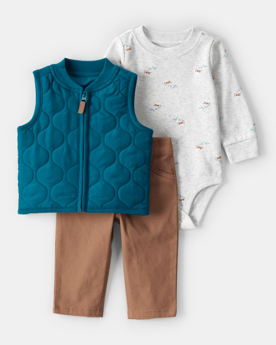 Conjunto 3 piezas para bebé con diseño