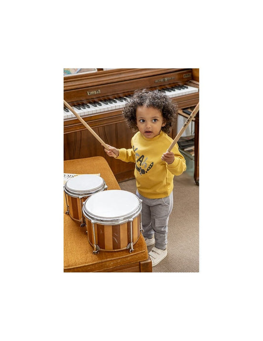 Conjunto de 2 peças para bebé menino Babybol – Camisola amarela e calças cargo cinzentas (Ref. 522152035)