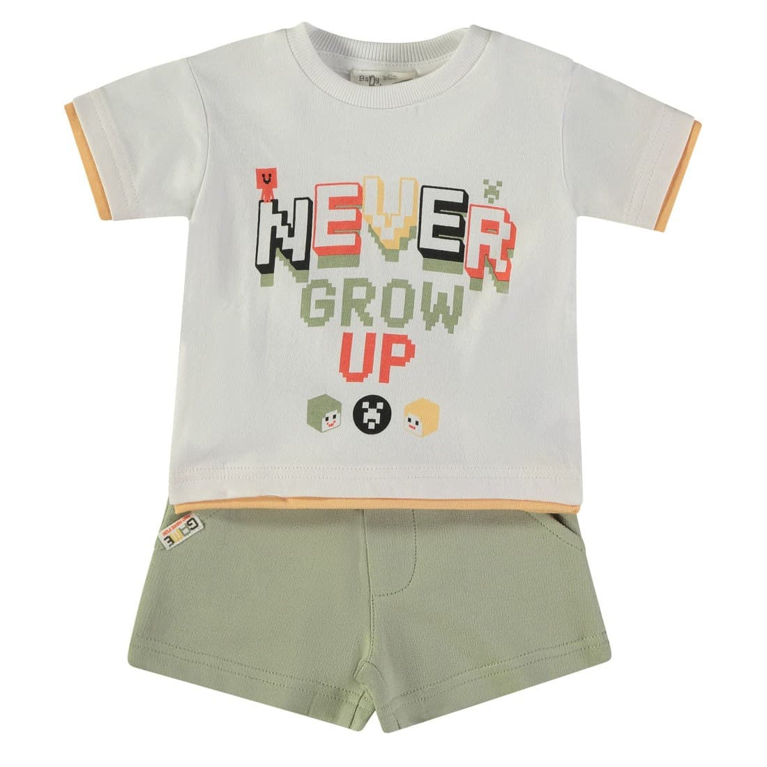 Conjunto bebé niño verano Never Grow Up Babybol cómodo y divertido 622062040