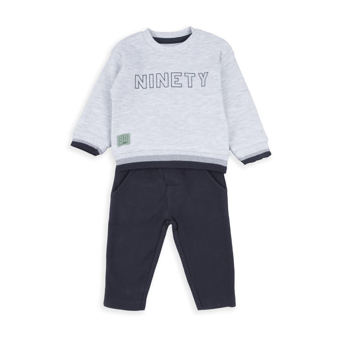 Conjunto para bebé menino Babybol Ninety, cinzento e azul marinho 522152111. Conforto e estilo para o dia a dia.