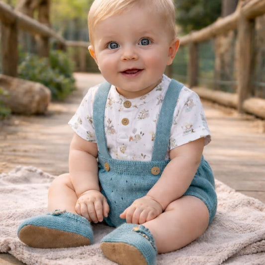 Conjunto bebé niño de hilo con peto – VISI 621060632