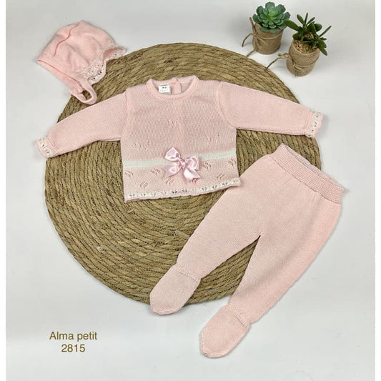 Conjunto de hilo perlé para bebé Alma Petit en rosa 321002815