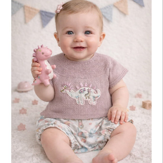 Premier ensemble de bébé en perle 8005 Pelottas Celeste