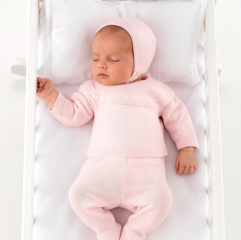 Conjunto bebé lana rosa Pelottas 521107019