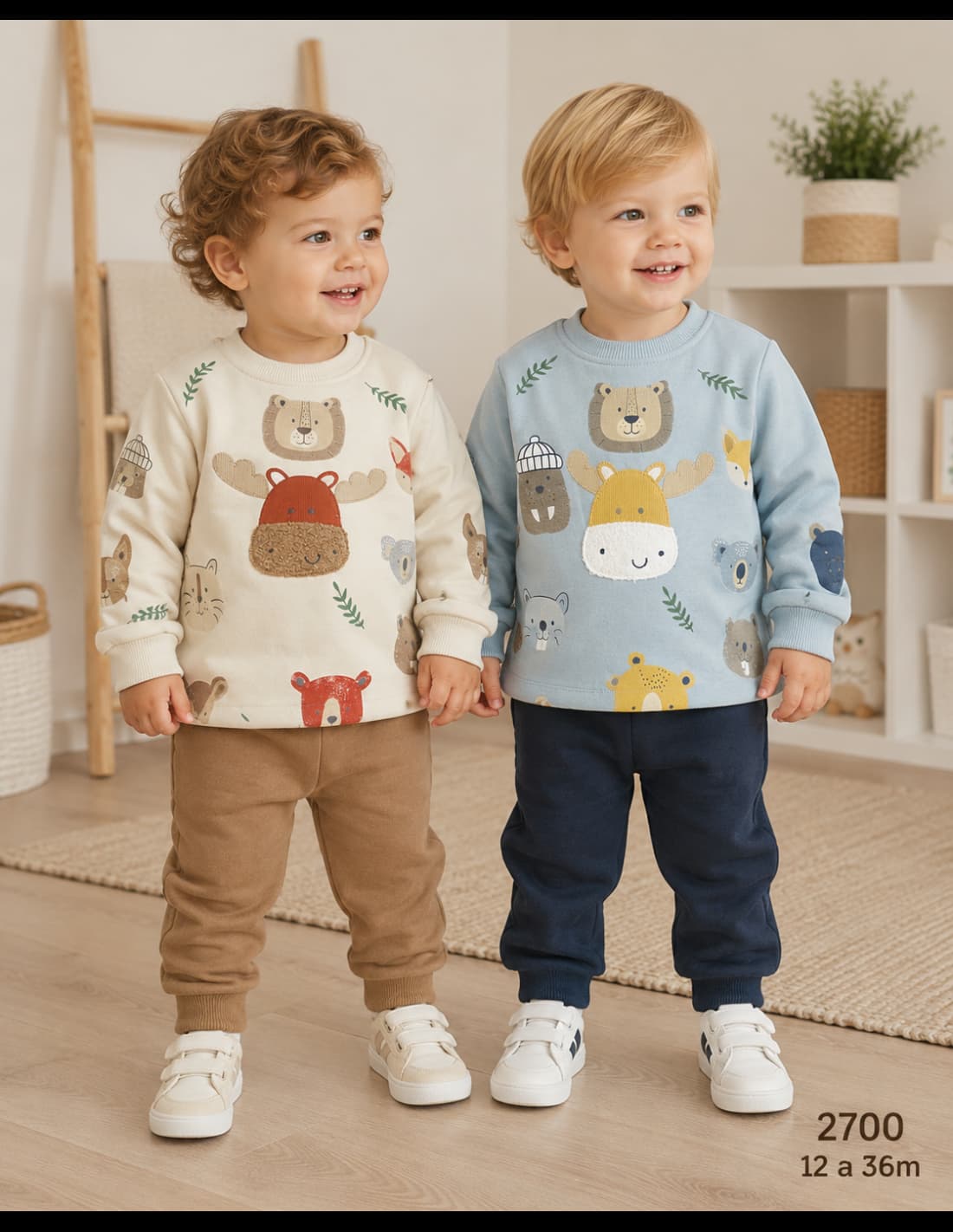 Conjunto Babybol cinza e verde para bebé menino com sweatshirt e calças 522152110 Conforto e estilo casual