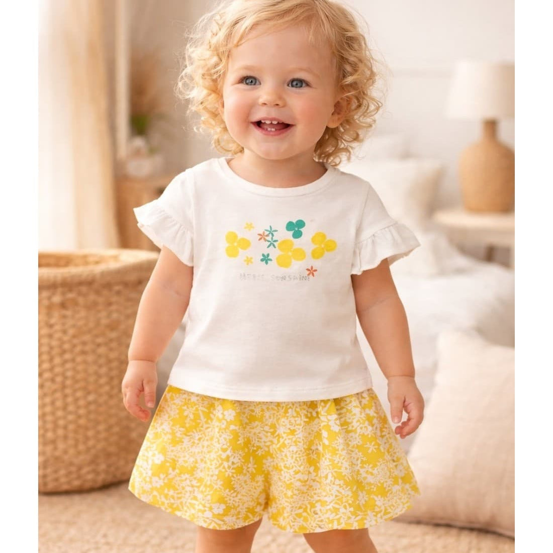 Conjunto bebé niña Yatsi camiseta y pantalón amarillo 422067520