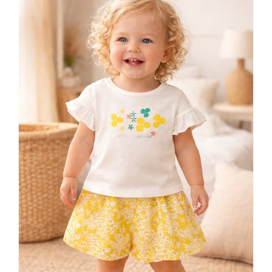 Conjunto bebé niña Yatsi camiseta y pantalón amarillo 422067520