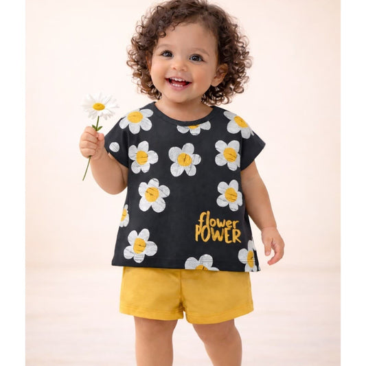 Conjunto bebé niña Yatsi camiseta margaritas y pantalón 522012302