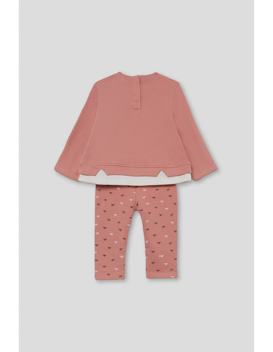Conjunto bebé niña Street Monkey con sudadera de bailarinas y leggings rosa 522153013 (3 a 24 meses)
