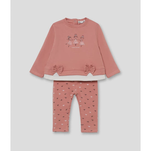 Conjunto bebé niña Street Monkey con sudadera de bailarinas y leggings rosa 522153013 (3 a 24 meses)