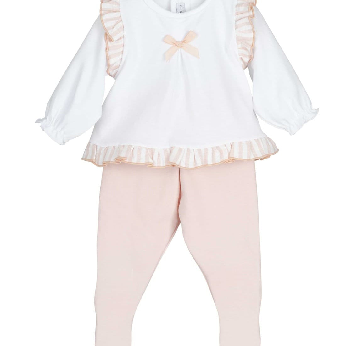 Conjunto bebé niña polaina rosa Calamaro 621011301 – Suavidad y ternura desde el primer día