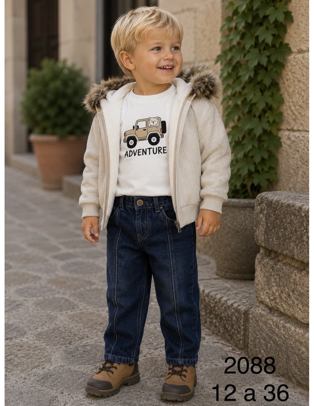 Conjunto Babybol cinza e verde para bebé menino com sweatshirt e calças 522152110 Conforto e estilo casual