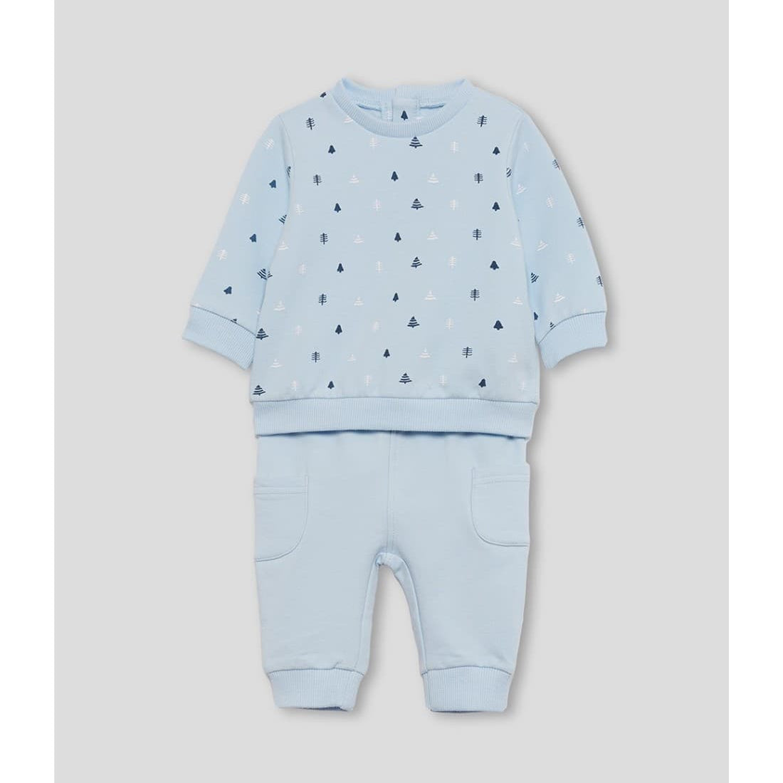 Ensemble bébé garçon Street Monkey : sweat bleu imprimé et pantalon assorti 522152001 (3 à 18 mois)
