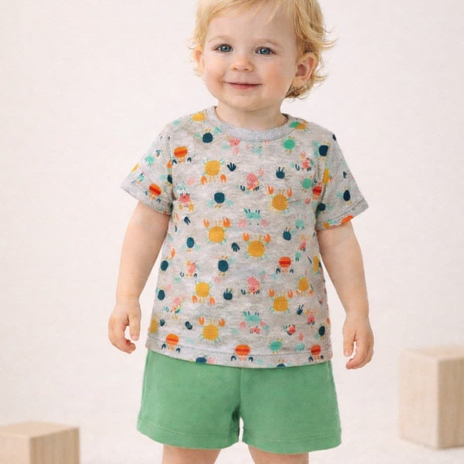 Conjunto bebé niño Diverchic camiseta cangrejos 212050240