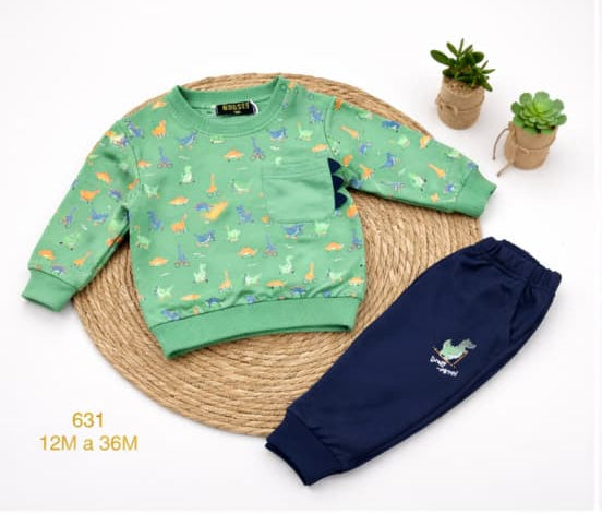 Conjunto bebé niño de entretiempo con sudadera y jogger 622000631