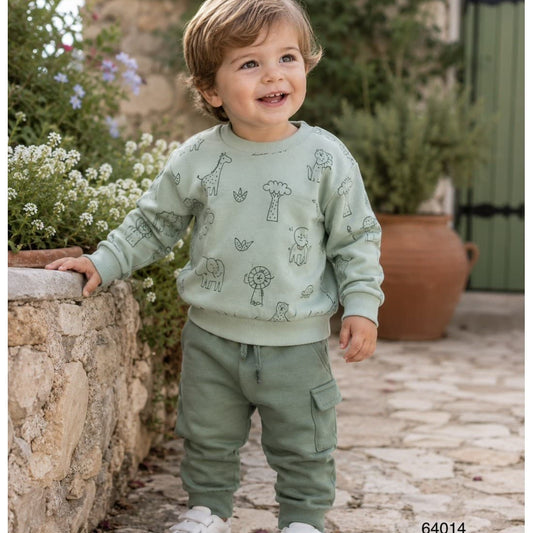 Conjunto bebé niño verde selva Street Monkey 622164014 | 3-24 meses
