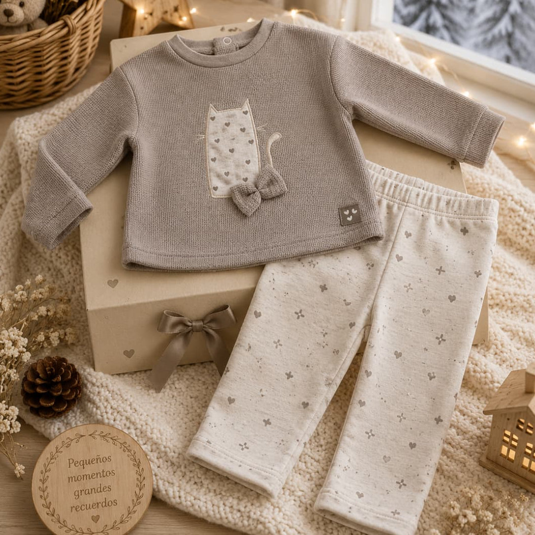 Ensemble bébé garçon Babybol gris et vert avec sweat et pantalon 522152110 Confort et style décontracté