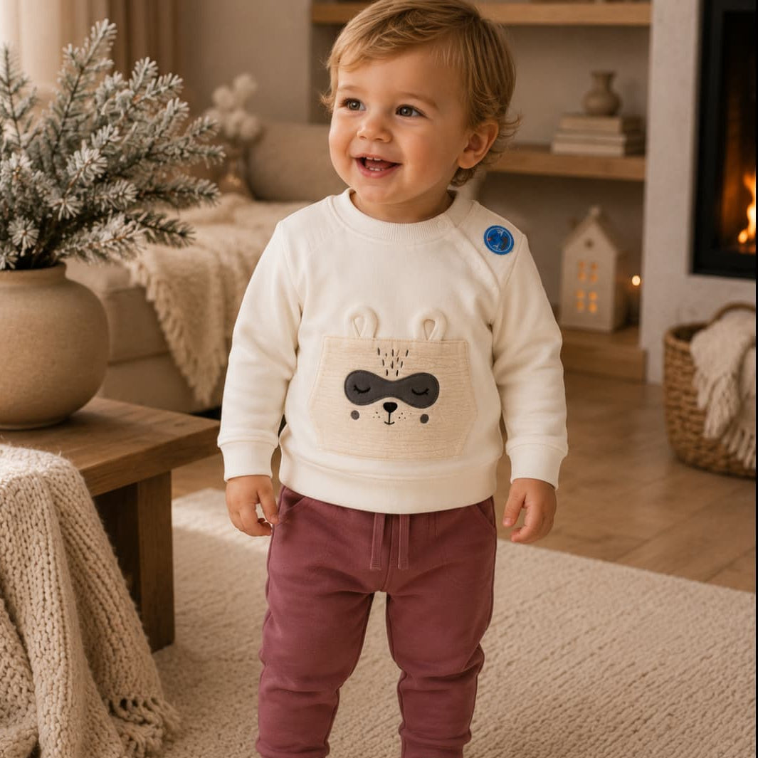 Ensemble bébé garçon Babybol gris et vert avec sweat et pantalon 522152110 Confort et style décontracté