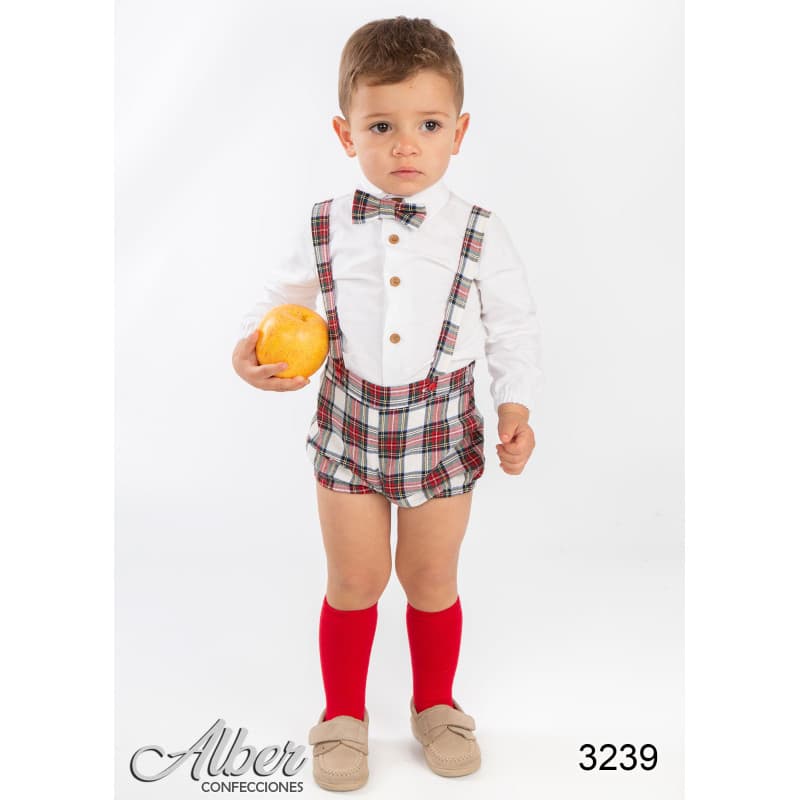 Conjunto bebé niño Alber 3239 Elegancia clásica con un toque festivo