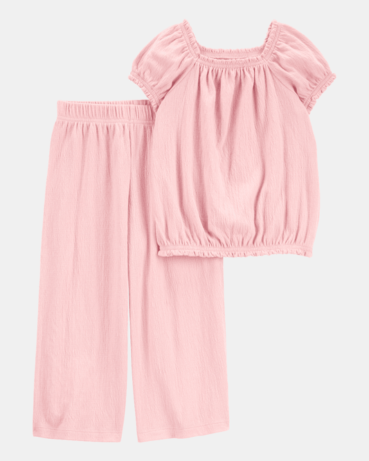 Conjunto de dos piezas con camiseta y pantalón con cintura elástica