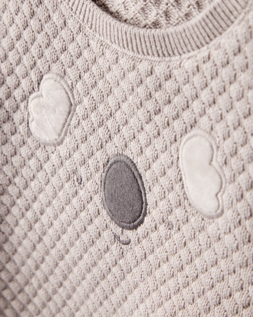 Conjunto de dos piezas con cardigán de sherpa con koala y pantalón