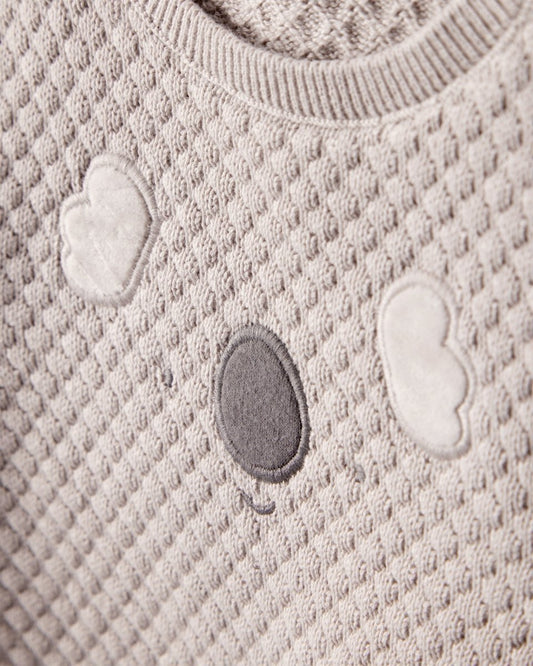 Conjunto de dos piezas con cardigán de sherpa con koala y pantalón