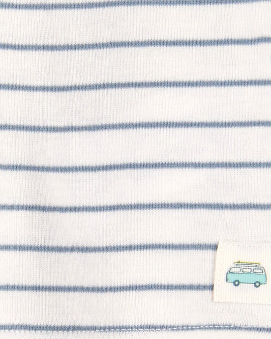 Conjunto de dos piezas de algodón, pantalón y camiseta, diseño a rayas