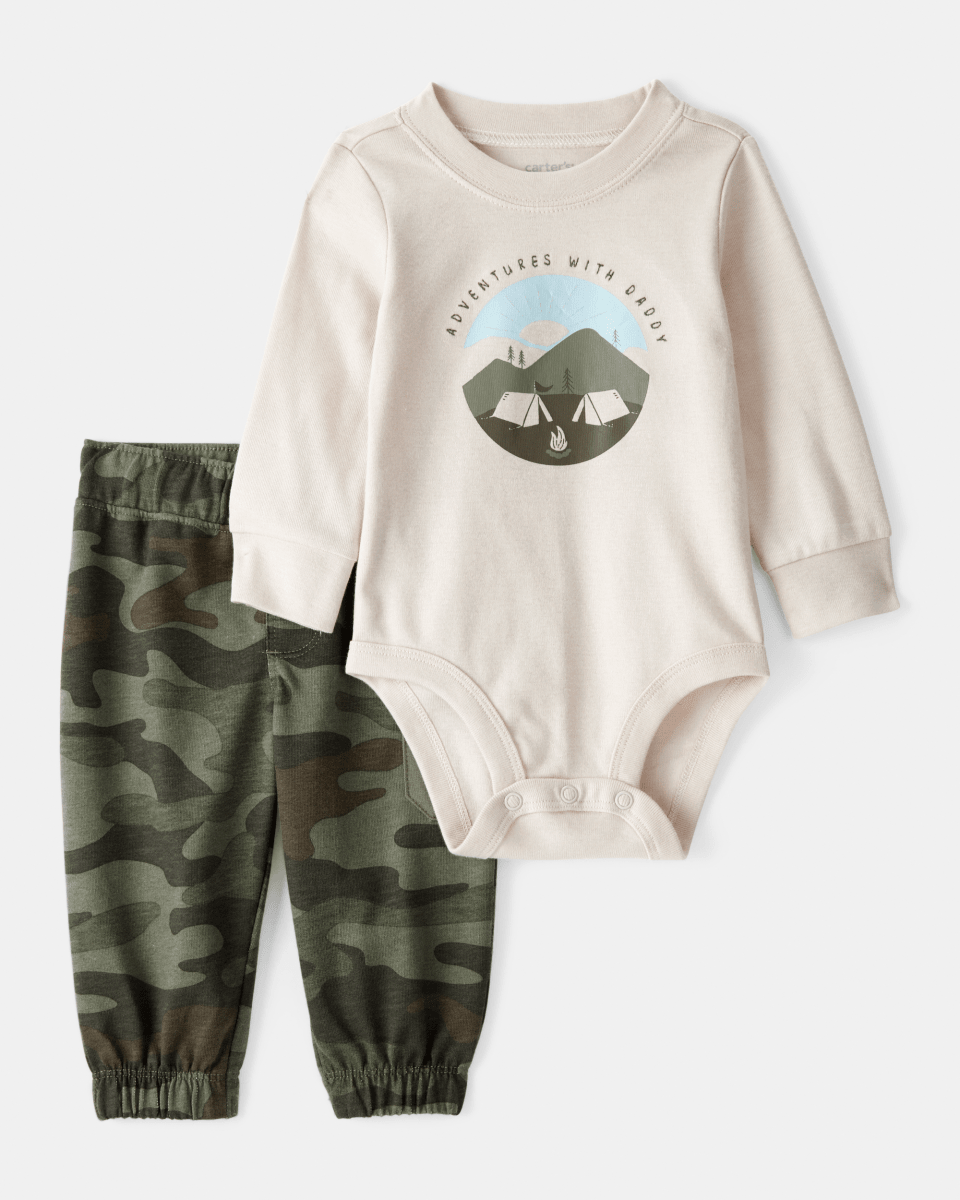 Conjunto dos piezas algodón con diseño "Adventures with daddy"