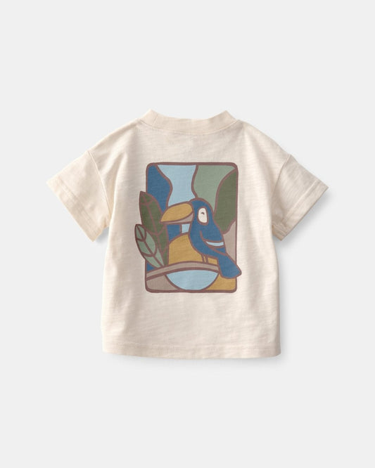 Conjunto dos piezas de algodón camisa y pantalón corto slub, diseño desierto