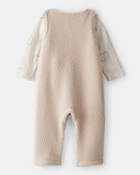 Conjunto dos piezas peto con oso y camiseta