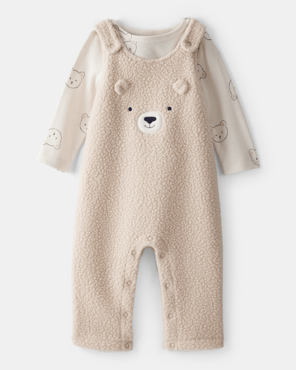 Conjunto dos piezas peto con oso y camiseta