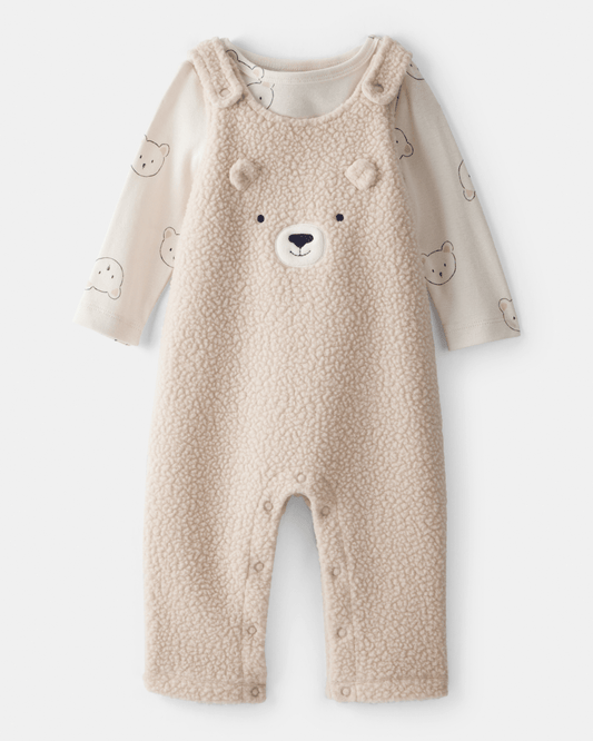 Conjunto dos piezas peto con oso y camiseta