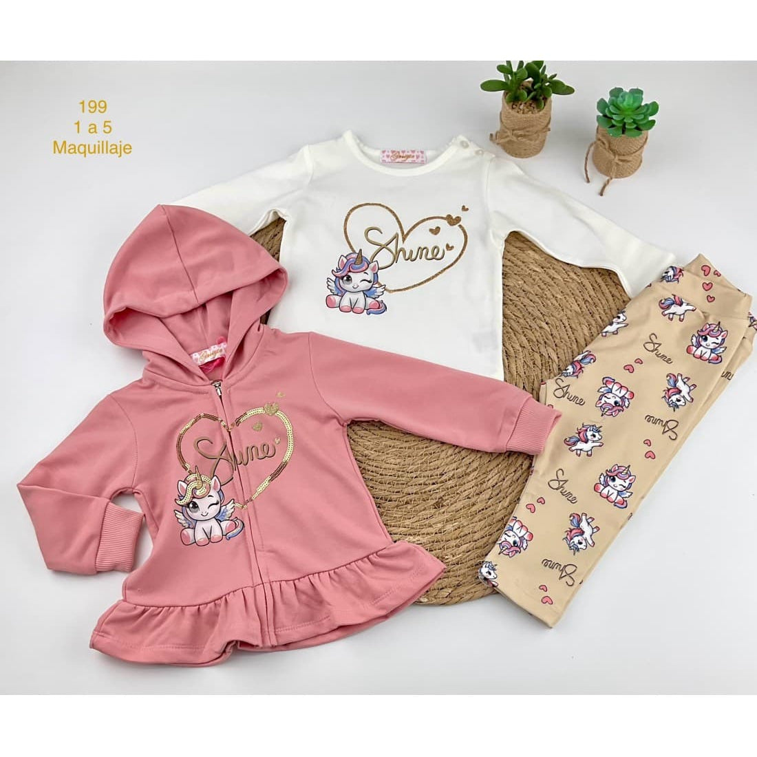 Conjunto pantalón niña 3 piezas Shine 522100199